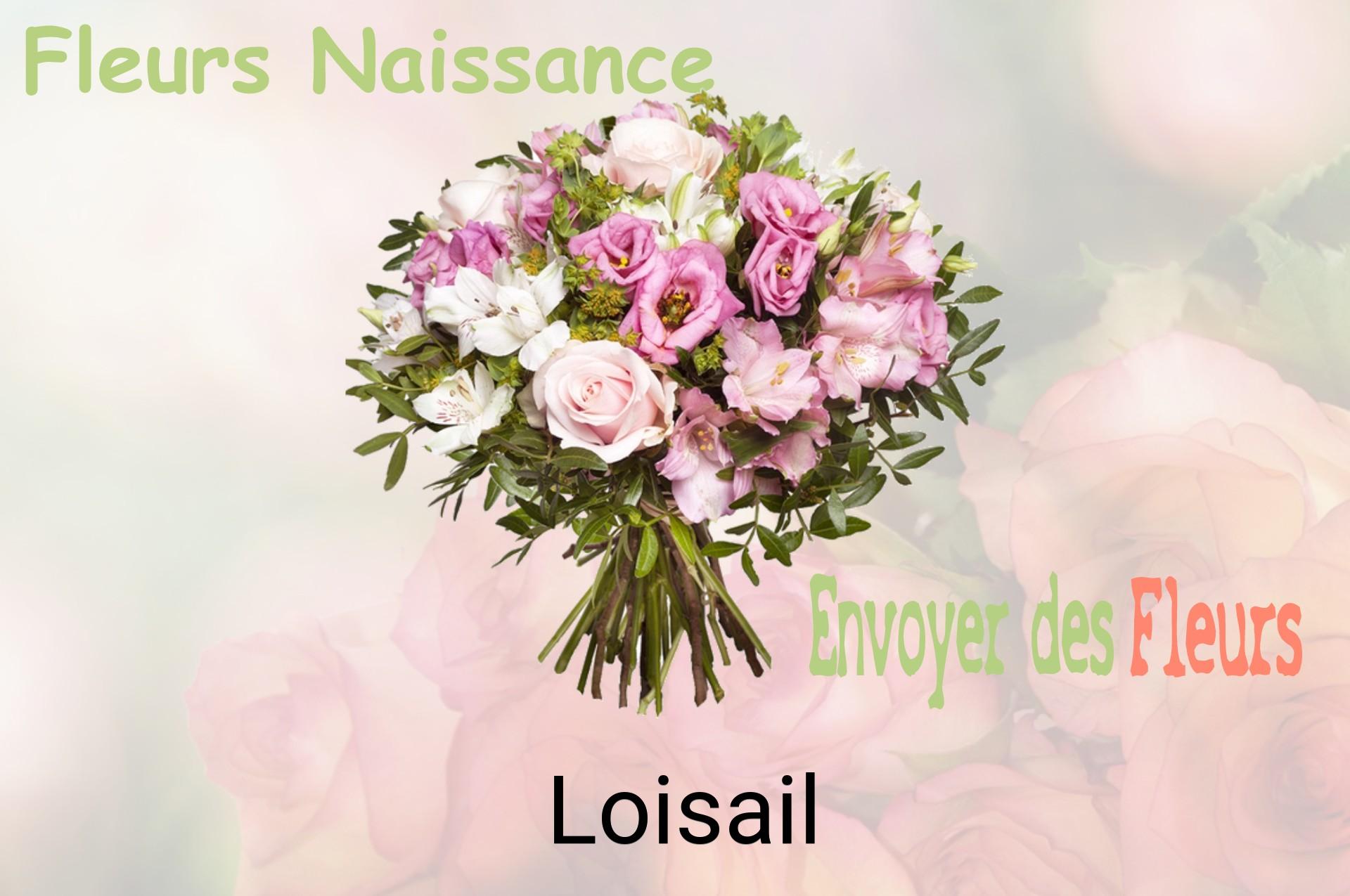 Bouquet de fleurs de naissance livré à Loisail