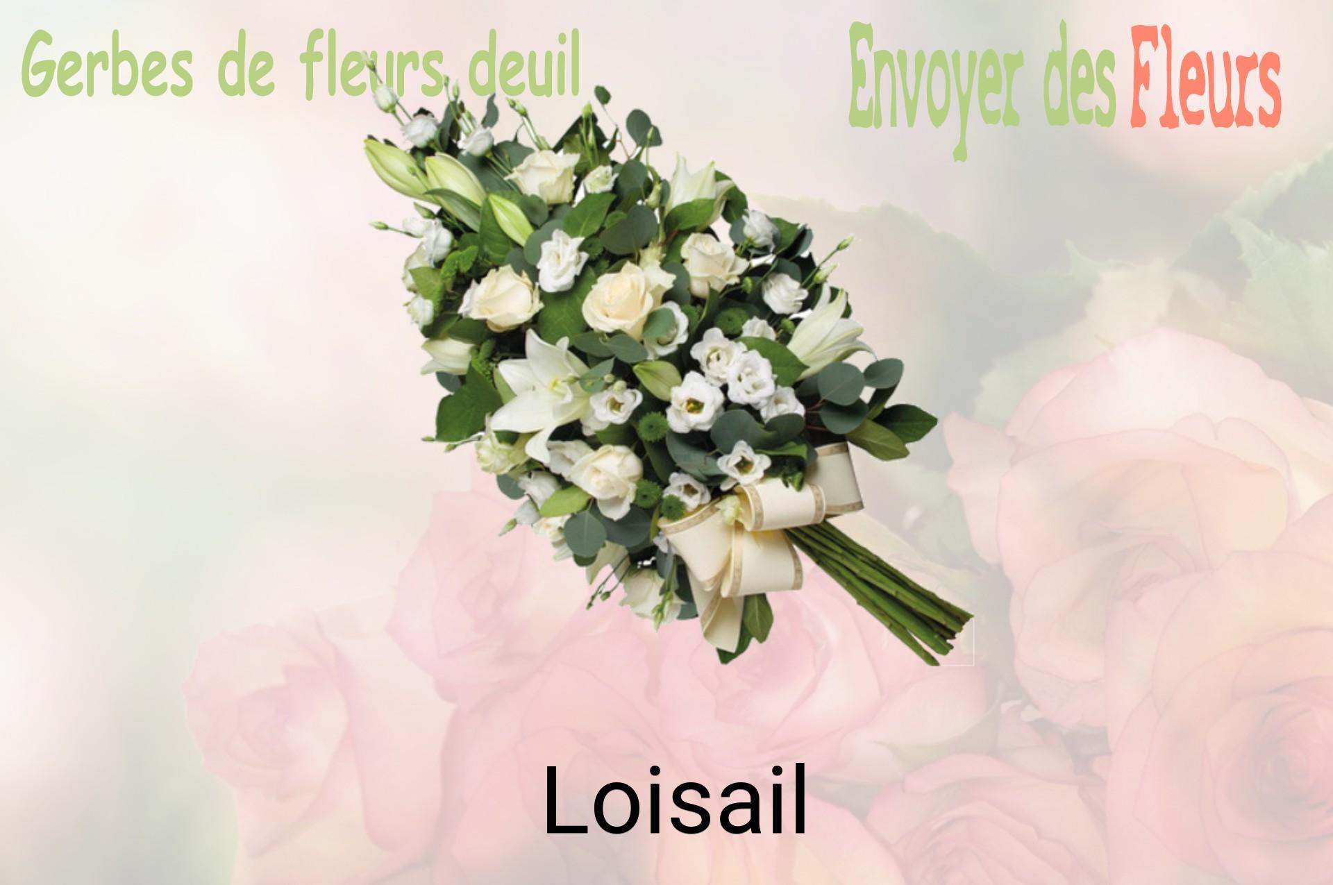 Gerbe de fleurs de deuil livrée à Loisail